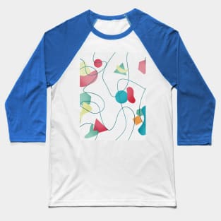 Geometric Miró Pattern Baseball T-Shirt